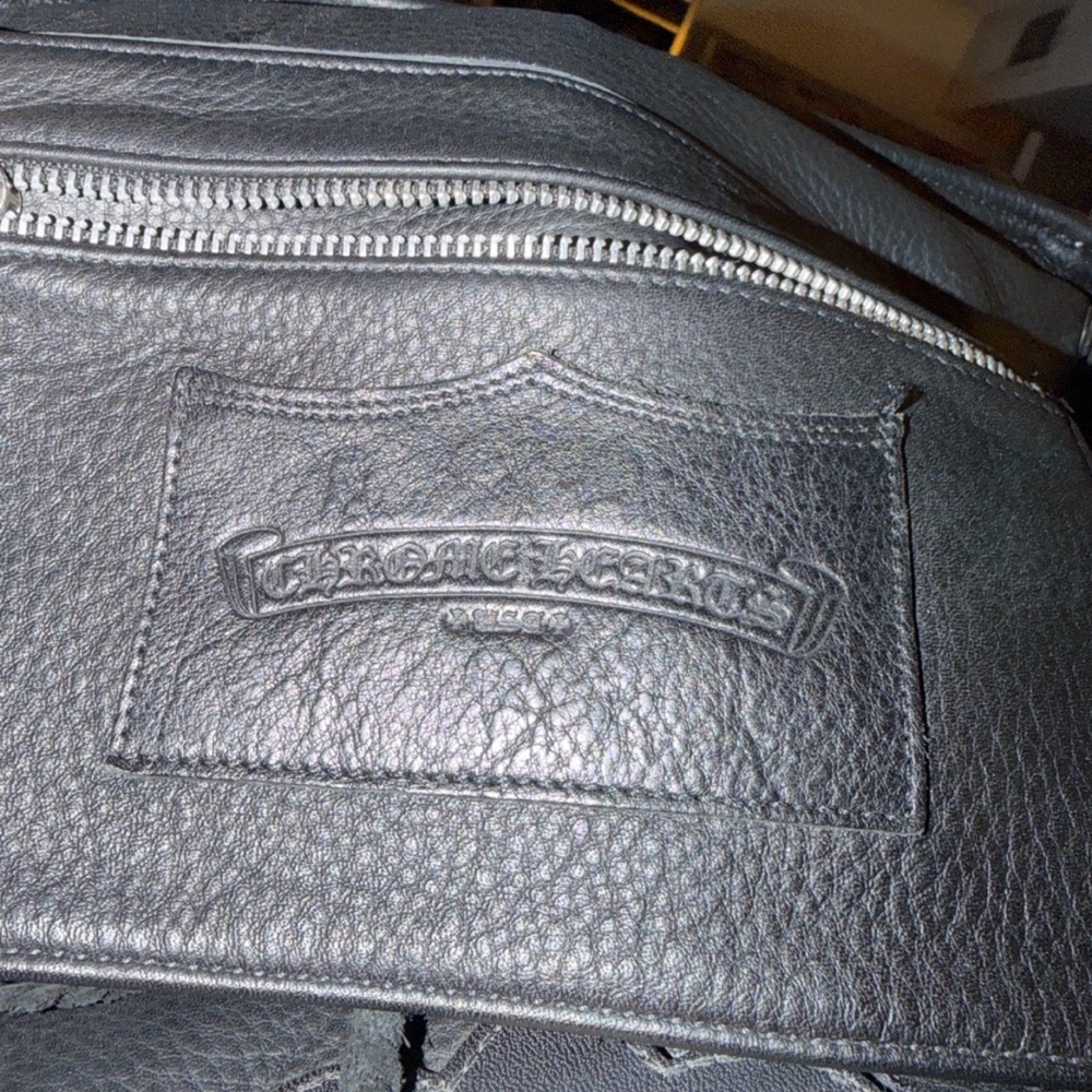 Chrome Hearts Cross Patch Leather Backpack with Sterling Cross Hardware - Picture 9 of 10